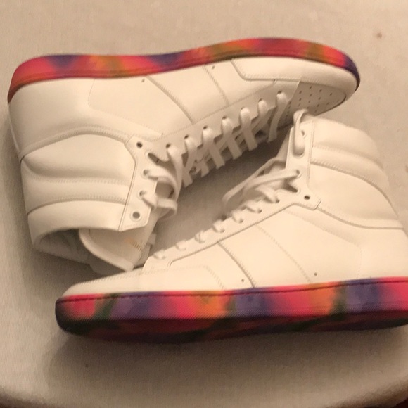 ❌SOLD❌Saint Laurent SL-10h high top sneakers size 10.5 - Picture 7 of 15